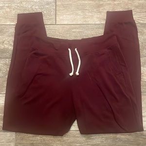Divided Heathered Maroon Jogger Sweatpants